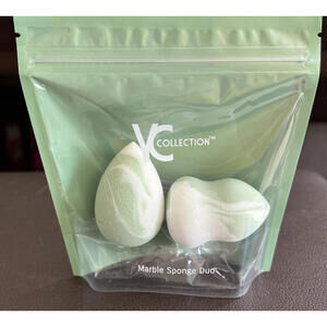 YC COLLECTION Marble Beauty Makeup Sponge Duo Vegan New Sealed (#A1)